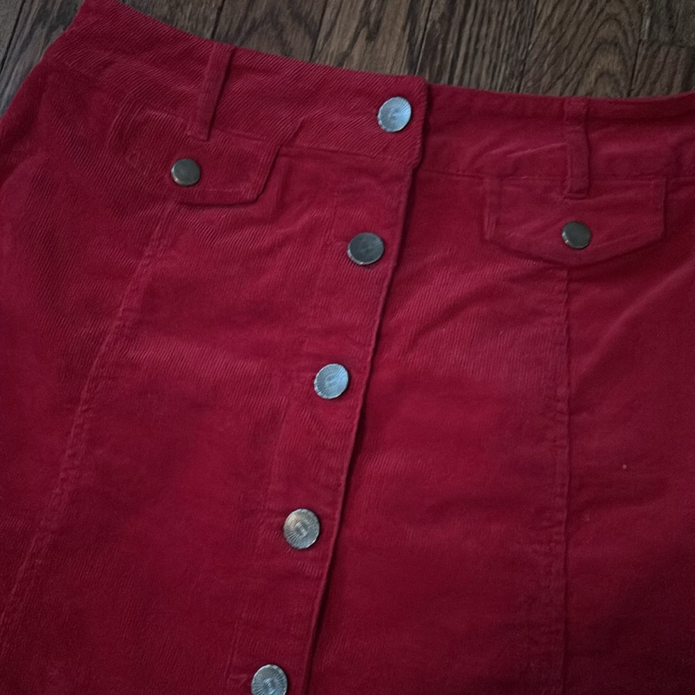 Corduroy button up mini skirt - Picture 2 of 4